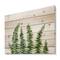 Designart - Fern Leaves Detail II - Farmhouse Print on Natural Pine Wood